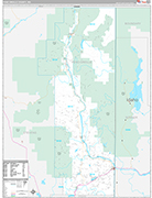 Pend Oreille Wall Map Premium Style